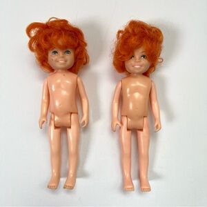 1982 Knickerbocker Annie dolls 6”, lot of 2 (no clothes)